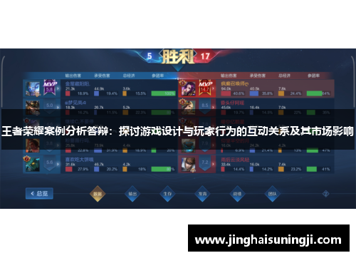 王者荣耀案例分析答辩：探讨游戏设计与玩家行为的互动关系及其市场影响
