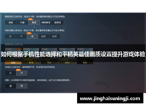 如何根据手机性能选择和平精英最佳画质设置提升游戏体验
